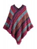 Boho Aztec Poncho W/ Fringes 